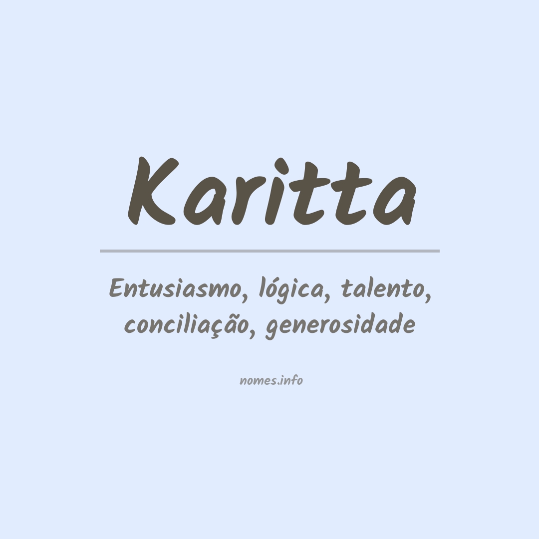 Significado do nome Karitta
