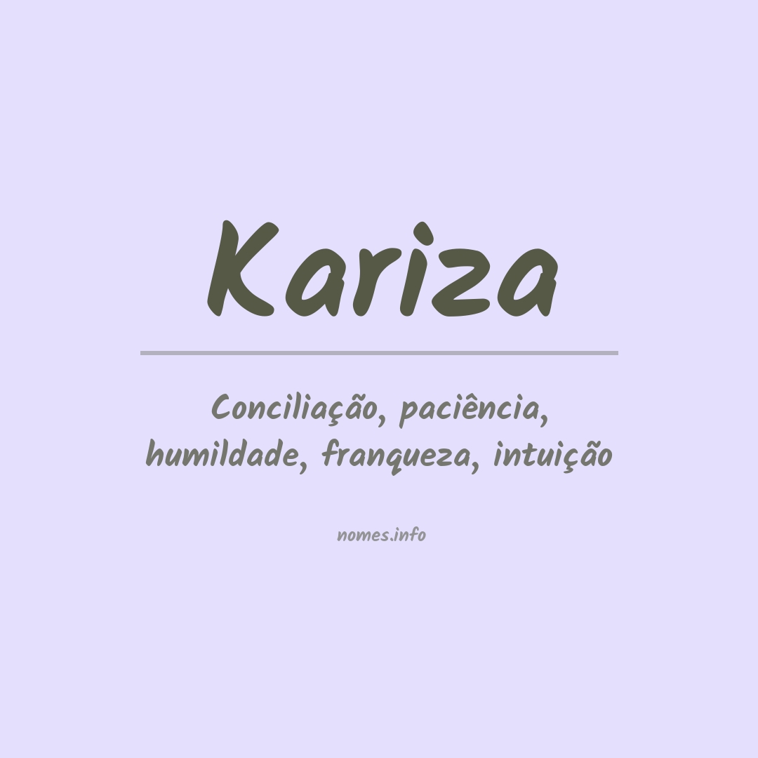 Significado do nome Kariza