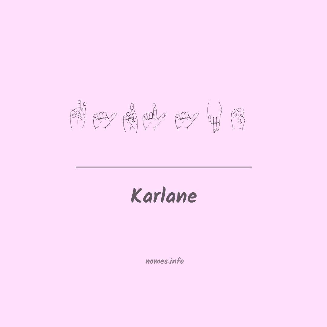 Karlane em Libras