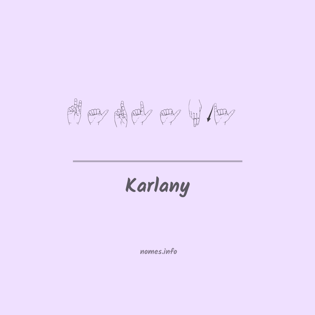 Karlany em Libras