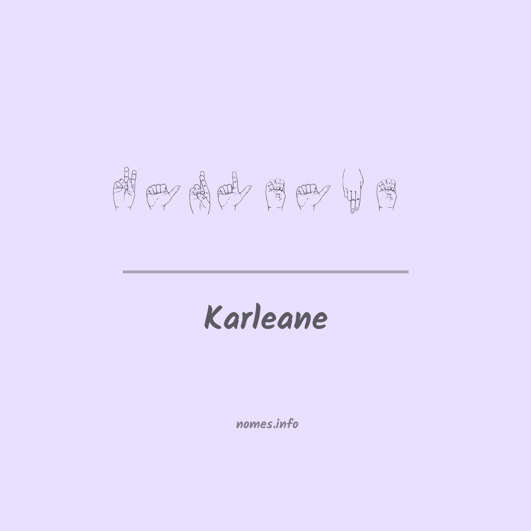 Karleane em Libras