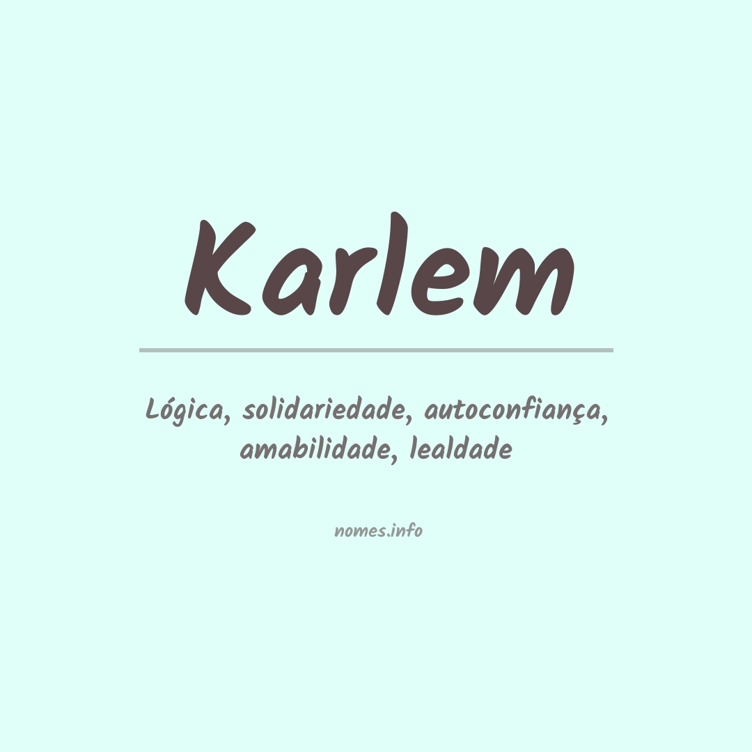 Significado do nome Karlem