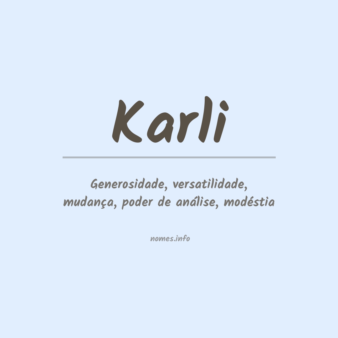 Significado do nome Karli