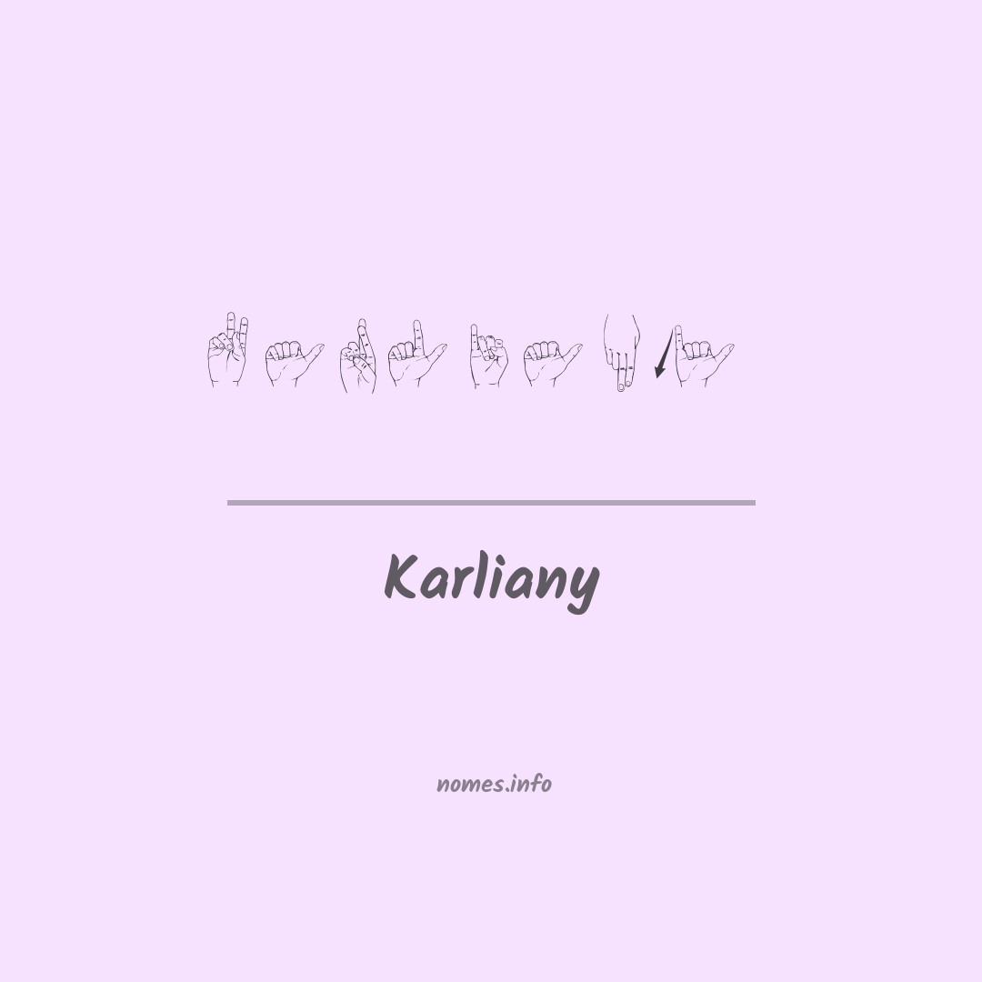 Karliany em Libras