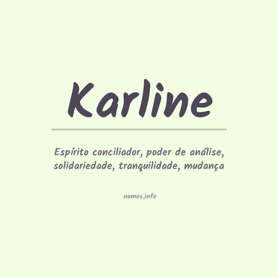 Significado do nome Karline