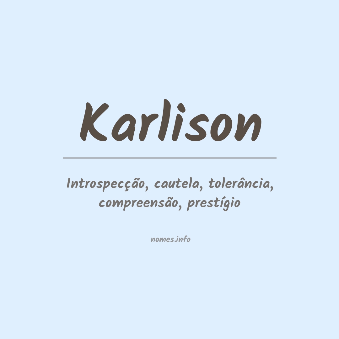 Significado do nome Karlison