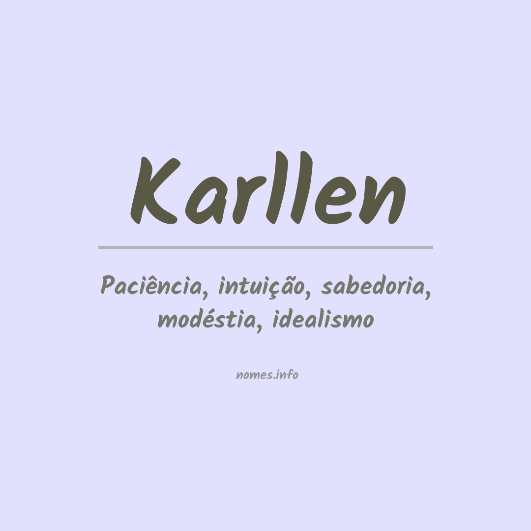 Significado do nome Karllen