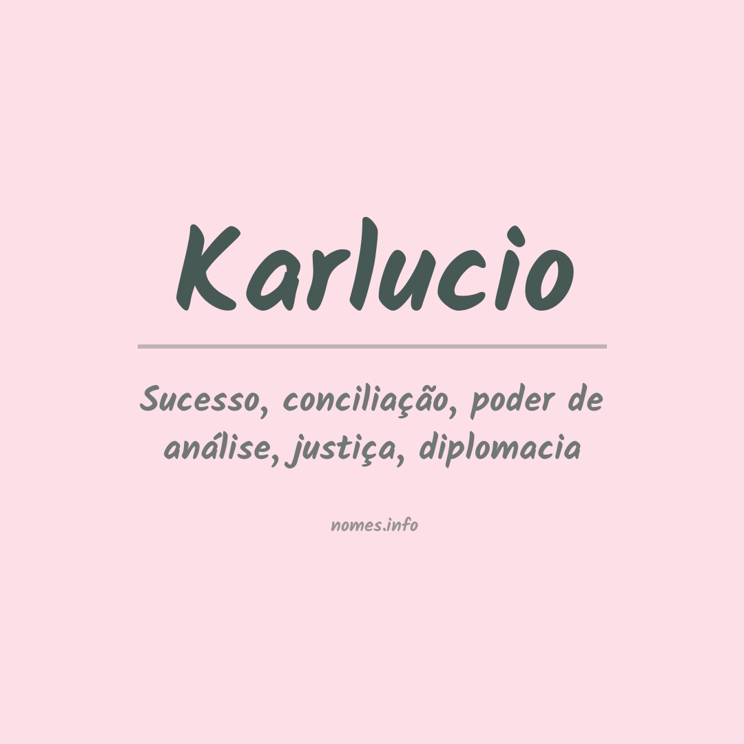 Significado do nome Karlucio