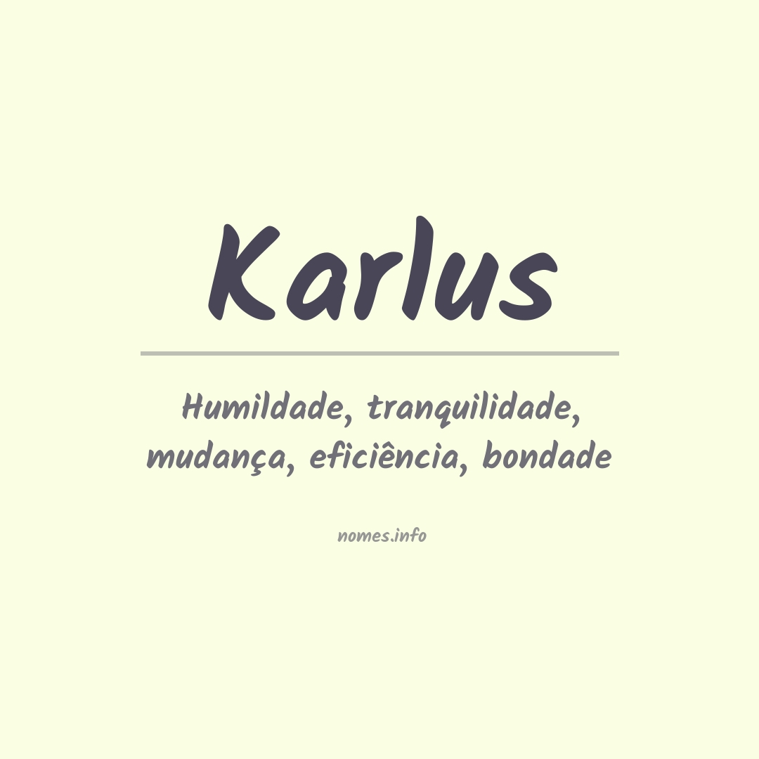 Significado do nome Karlus