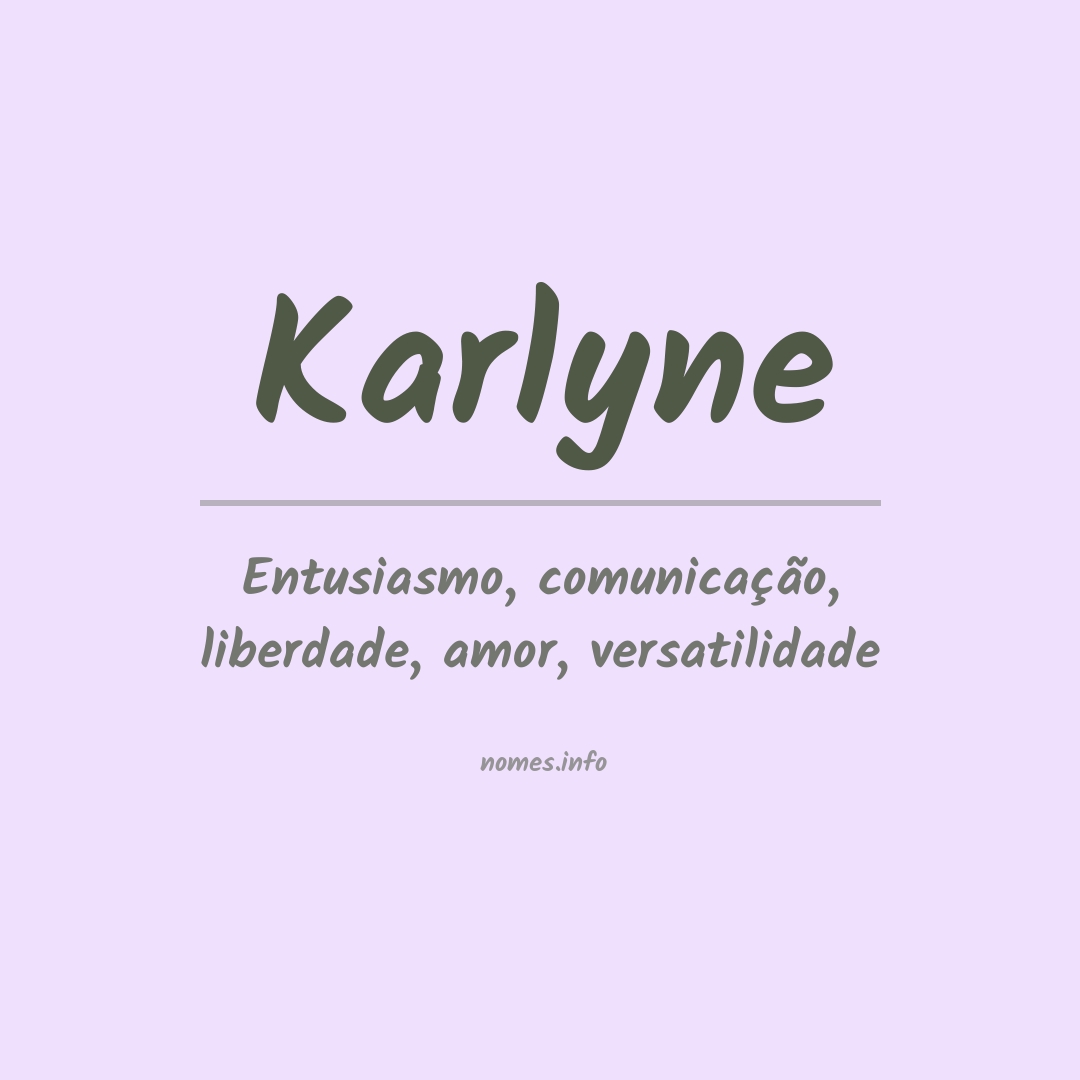 Significado do nome Karlyne