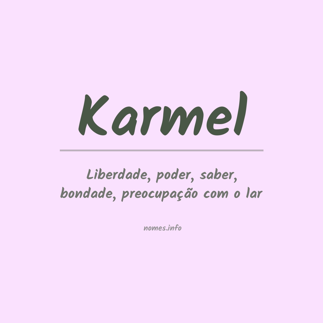 Significado do nome Karmel