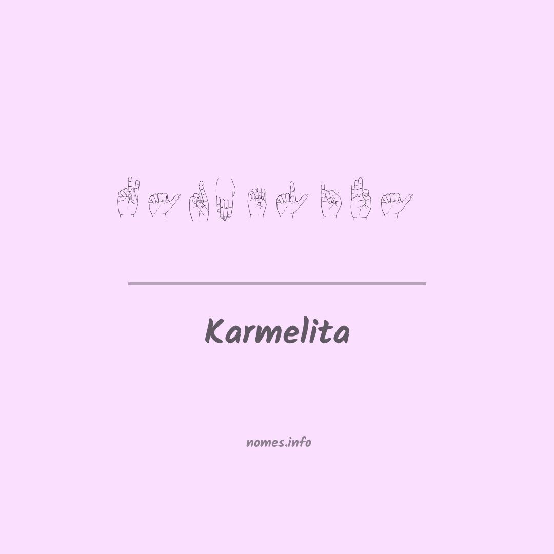 Karmelita em Libras