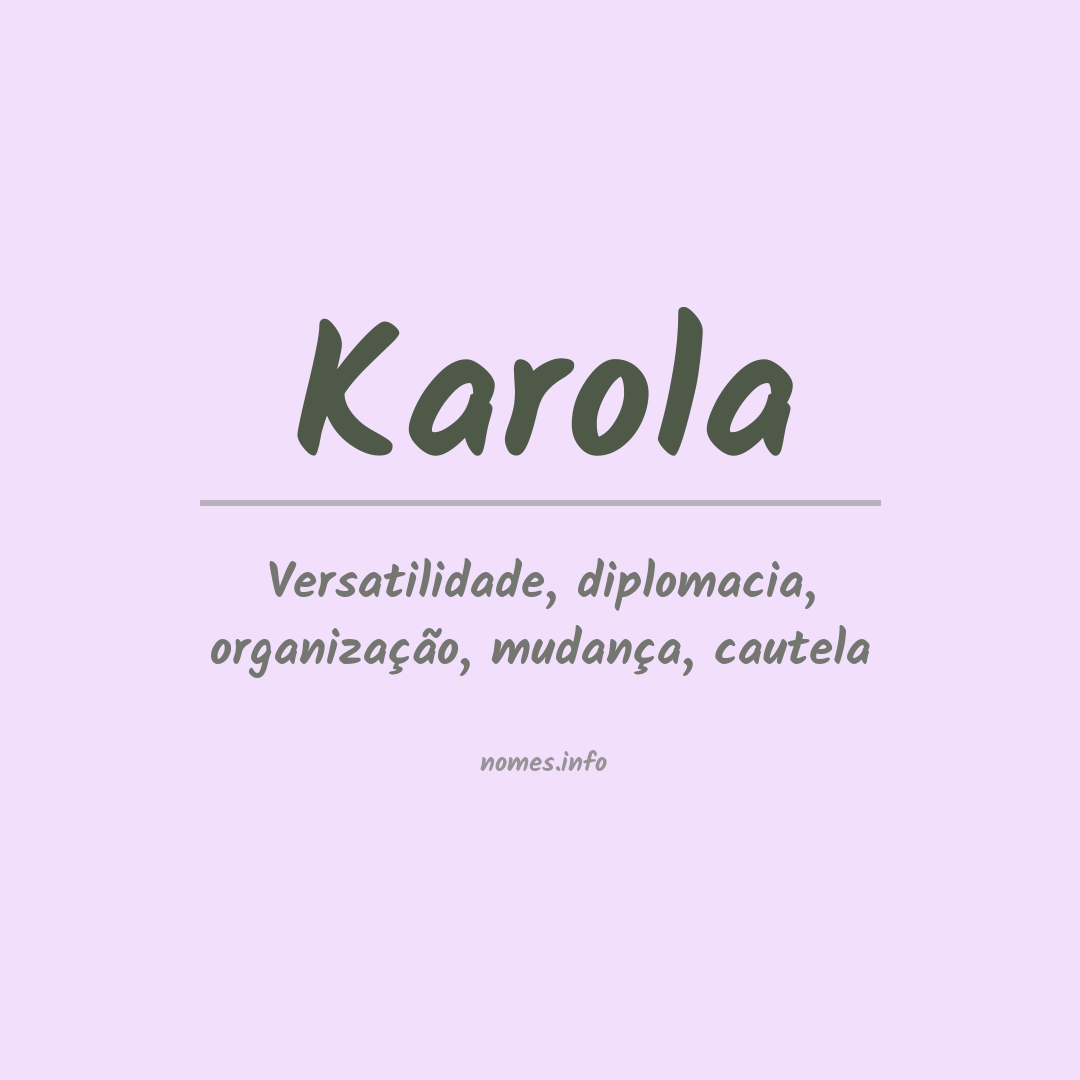 Significado do nome Karola