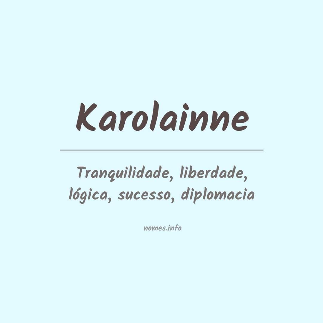 Significado do nome Karolainne