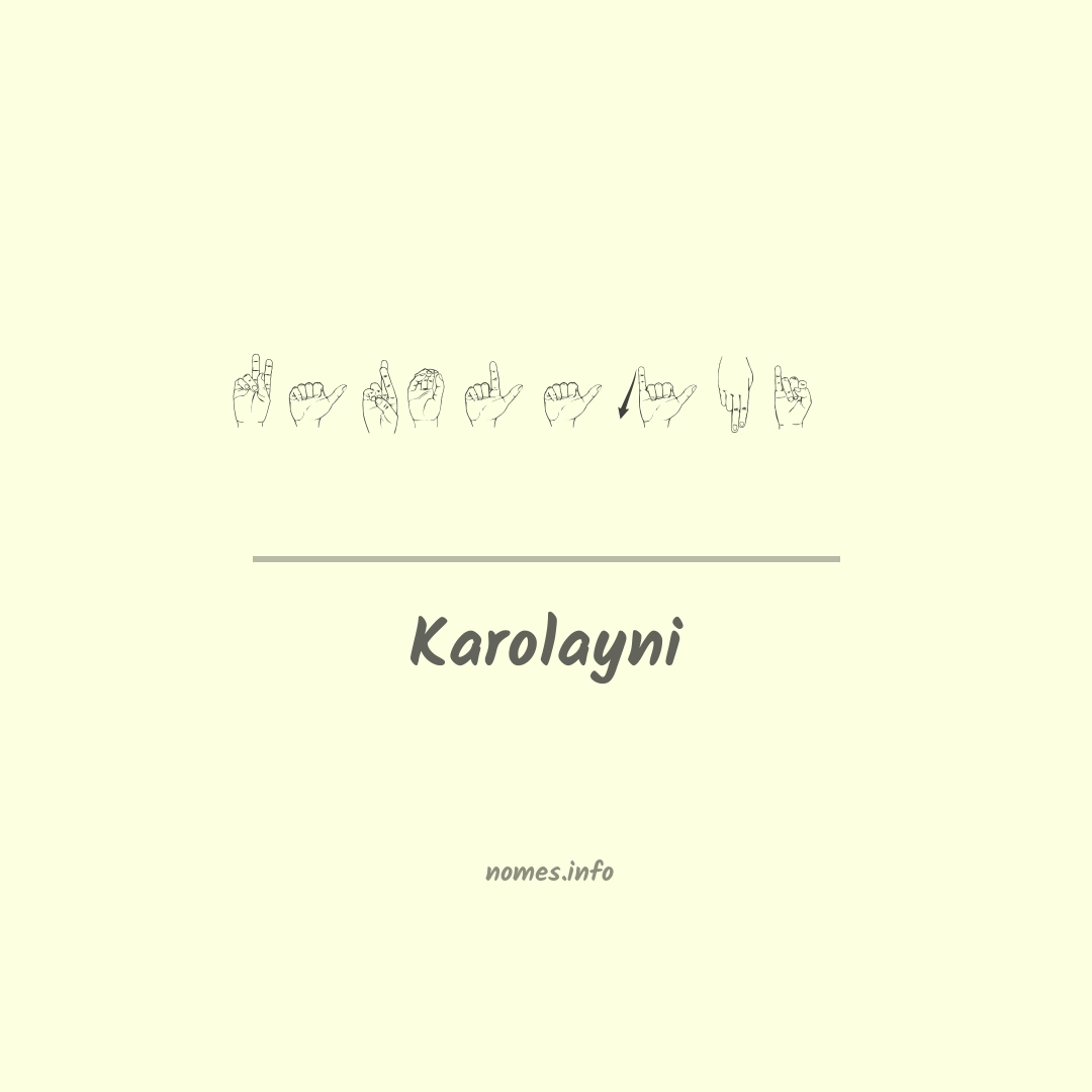 Karolayni em Libras