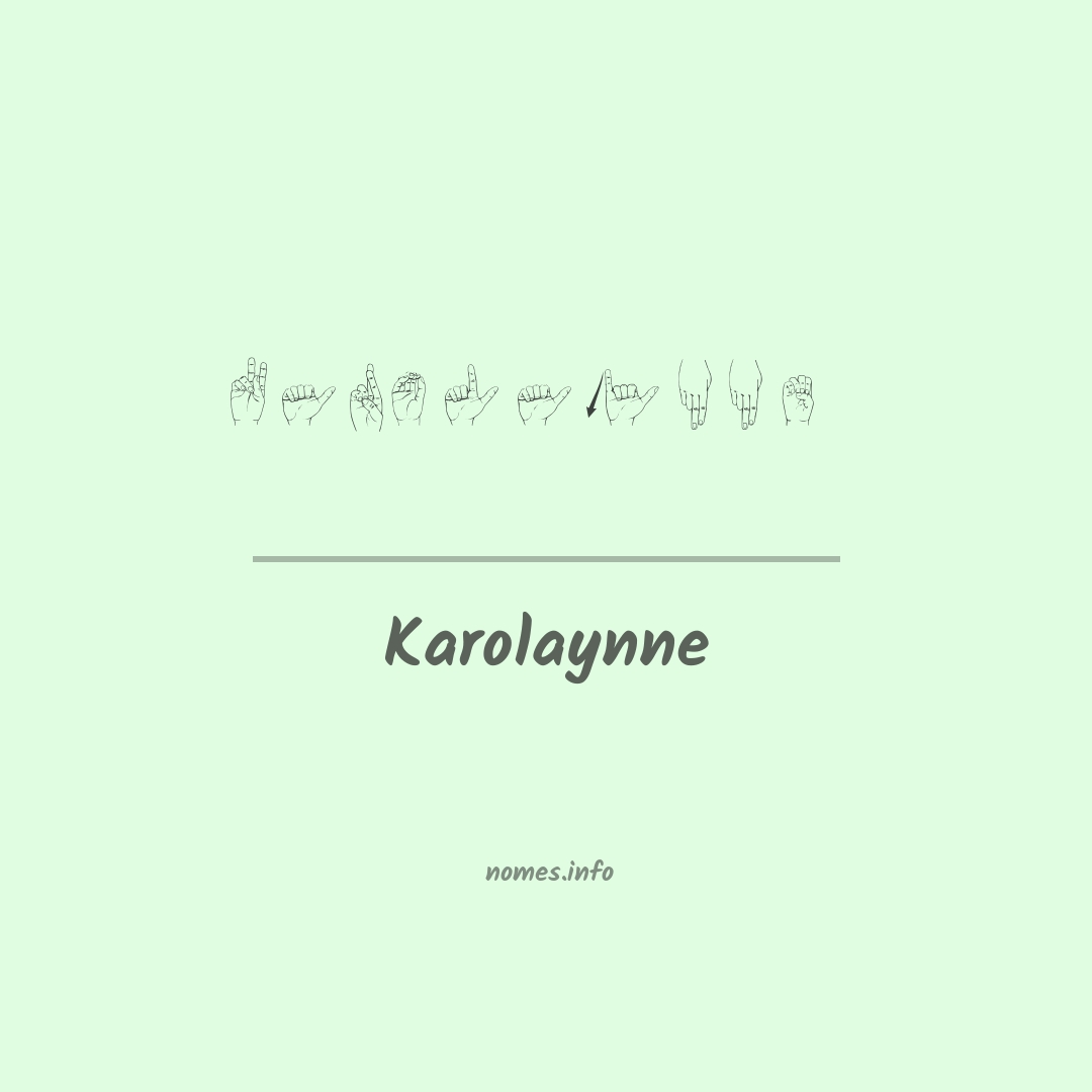 Karolaynne em Libras