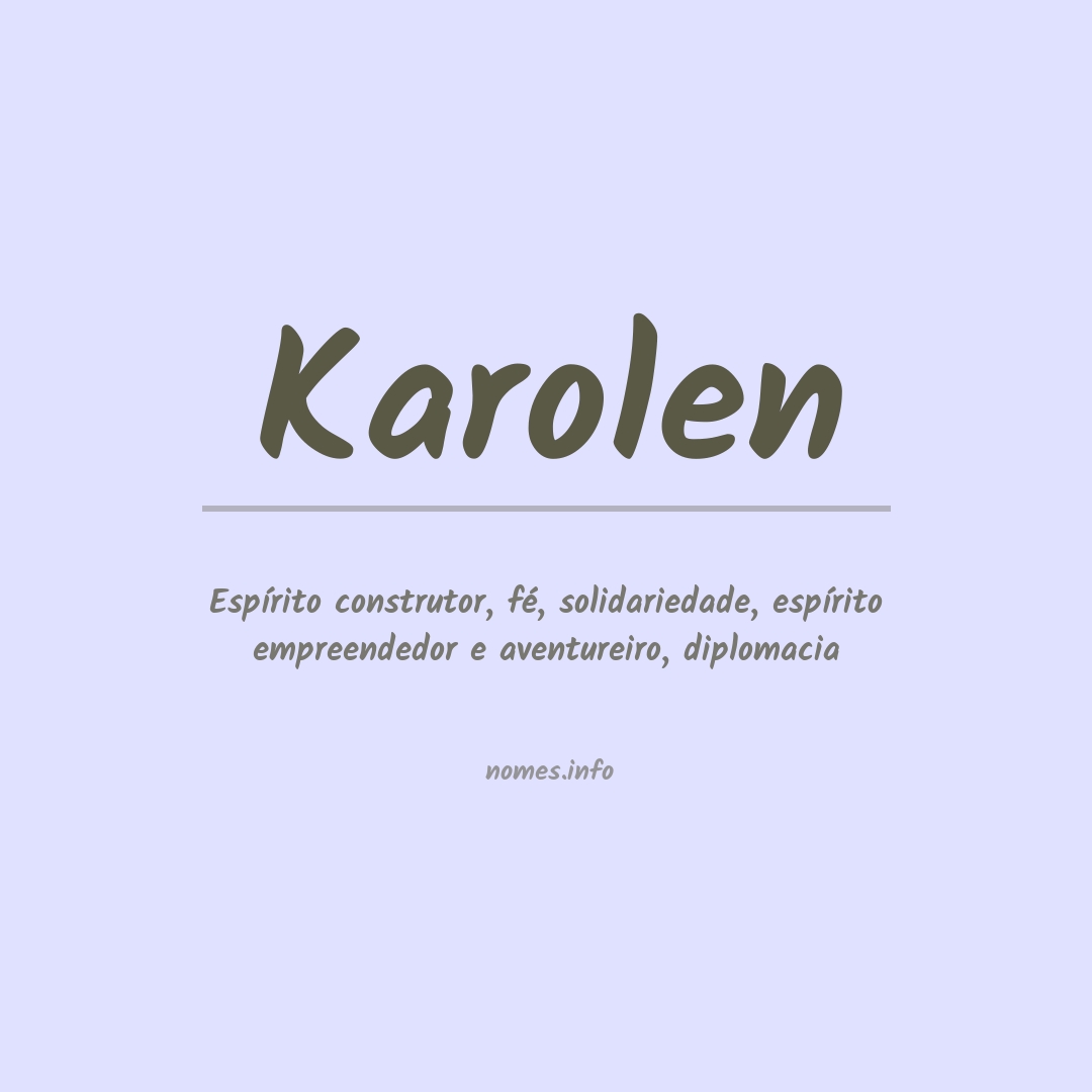 Significado do nome Karolen