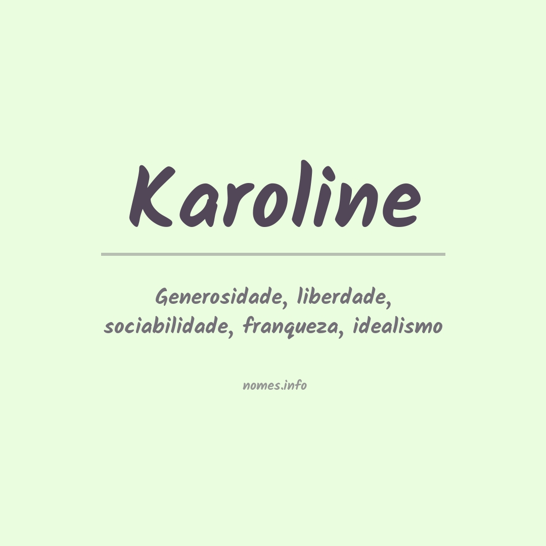 Significado do nome Karoline