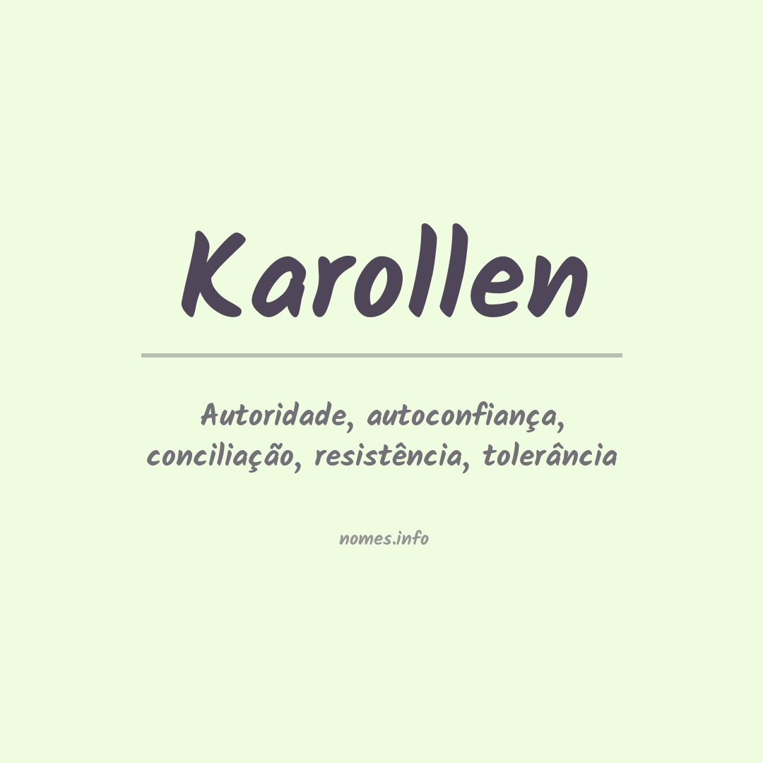 Significado do nome Karollen