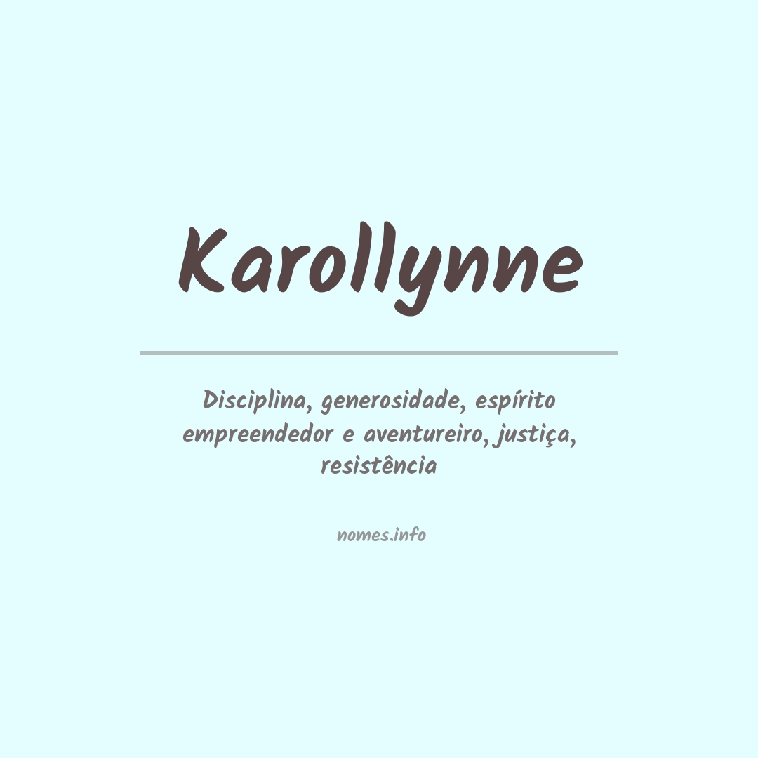 Significado do nome Karollynne