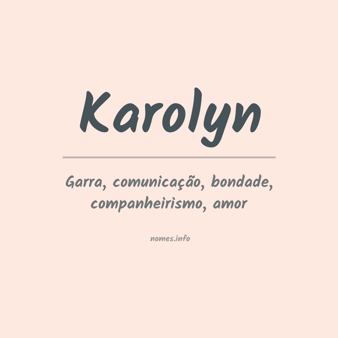 Significado do nome Karolyn