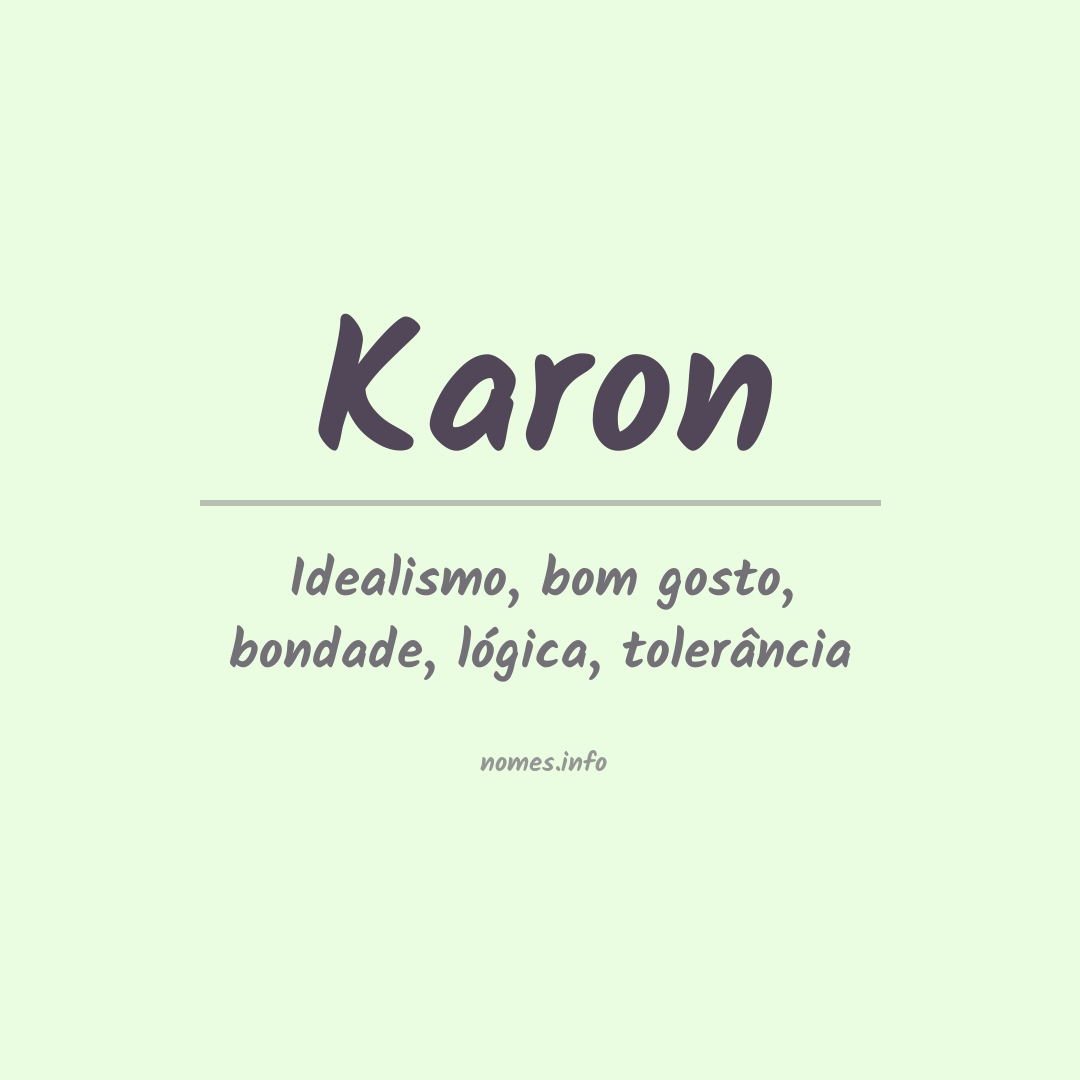 Significado do nome Karon