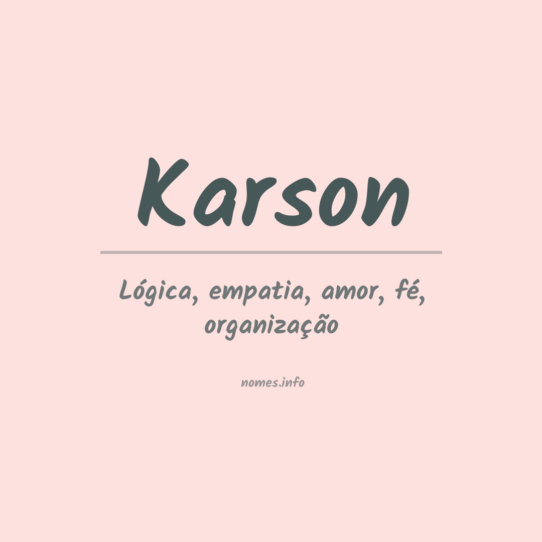 Significado do nome Karson