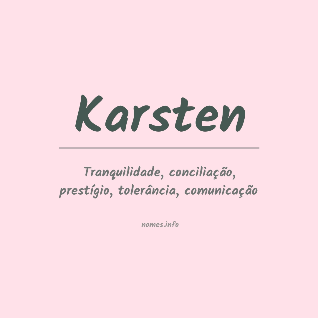 Significado do nome Karsten