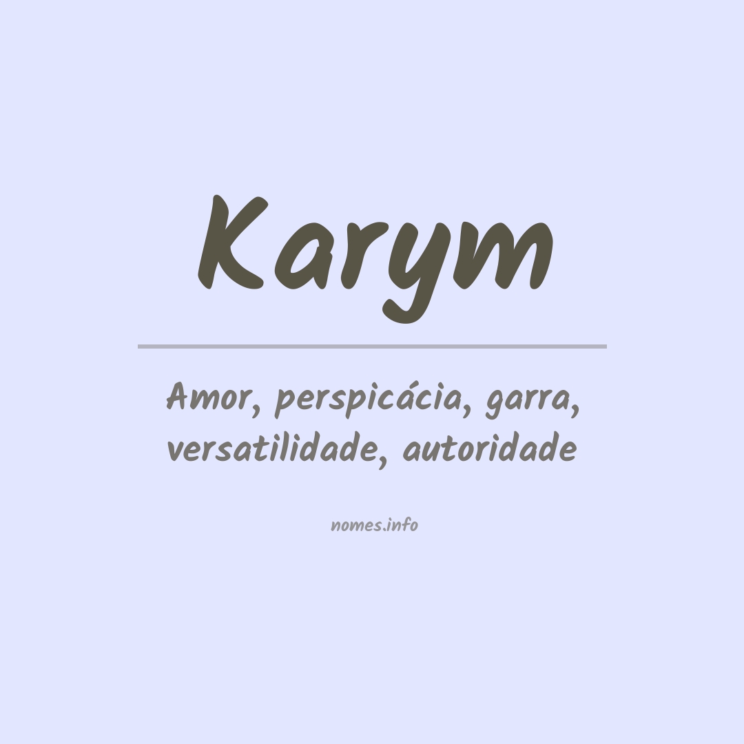 Significado do nome Karym