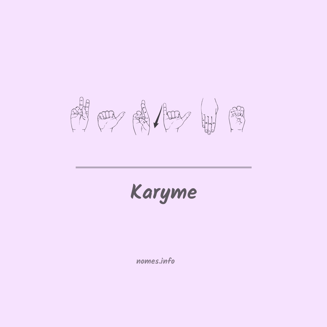 Karyme em Libras