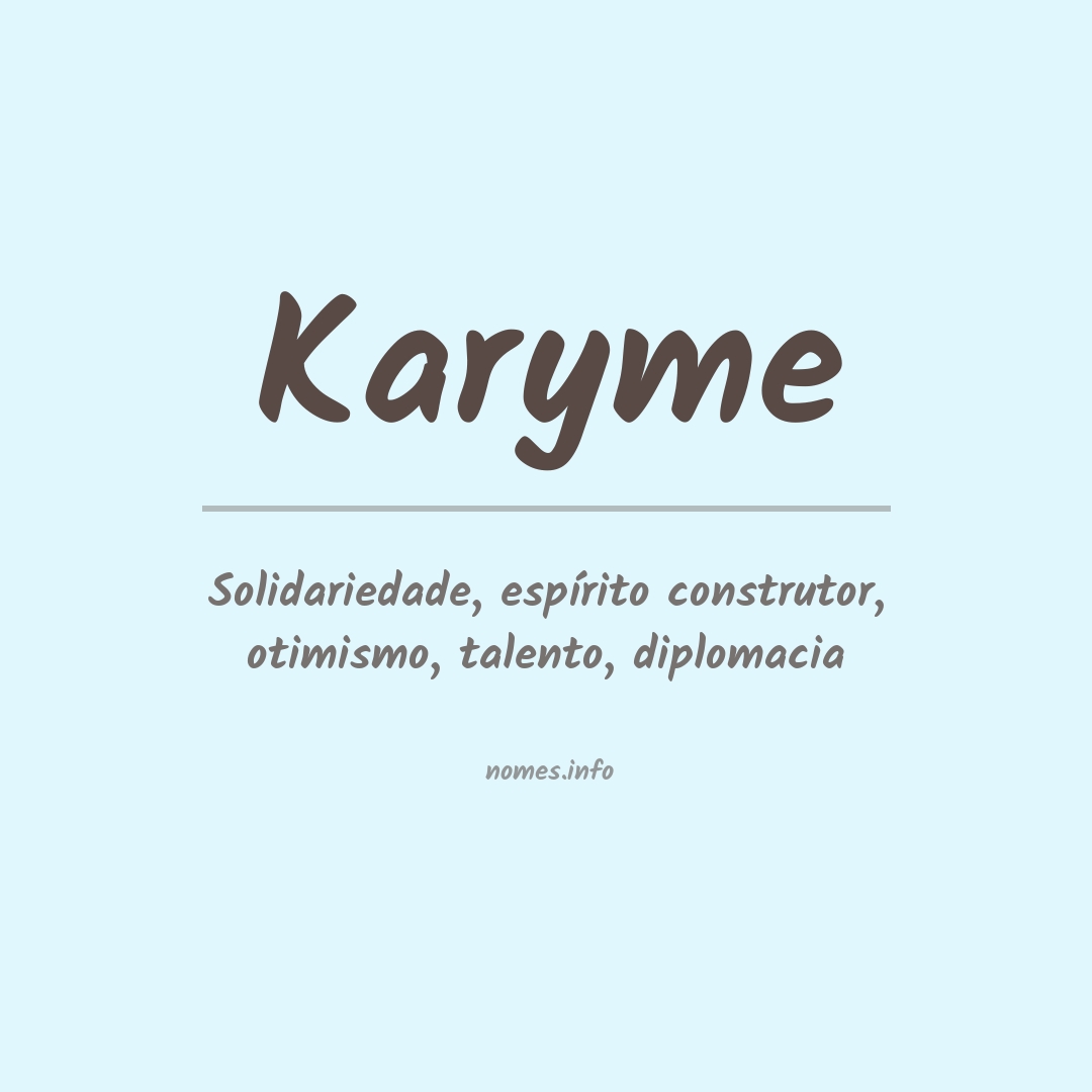 Significado do nome Karyme