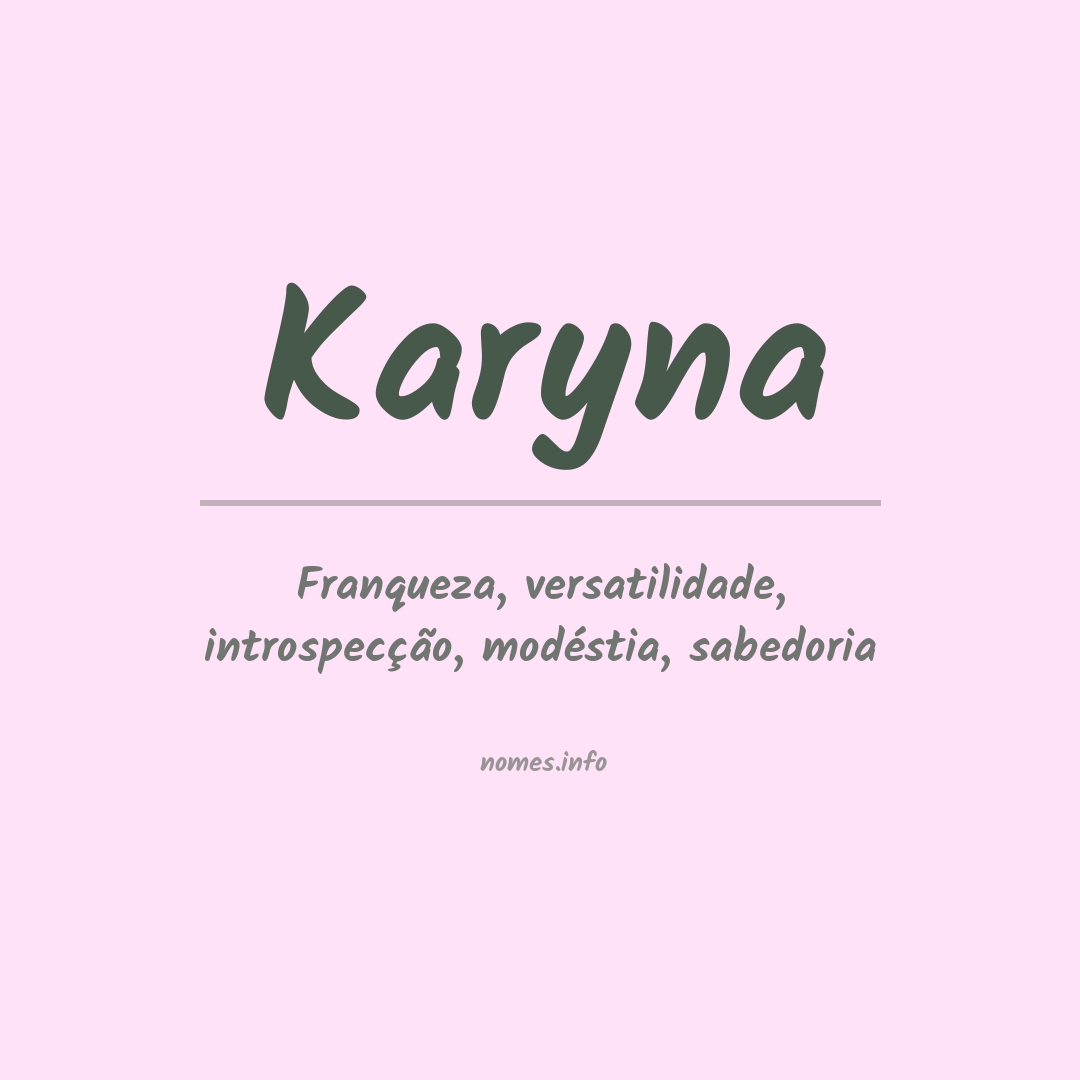 Significado do nome Karyna