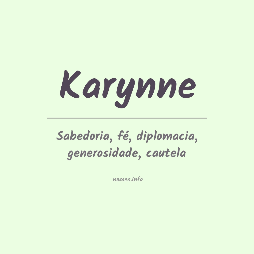 Significado do nome Karynne