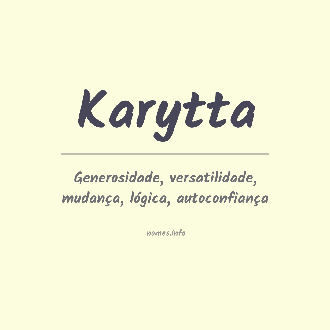 Significado do nome Karytta
