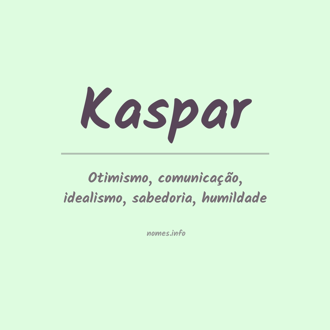 Significado do nome Kaspar