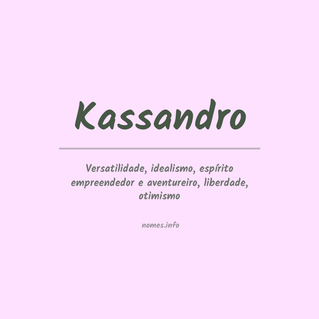 Significado do nome Kassandro