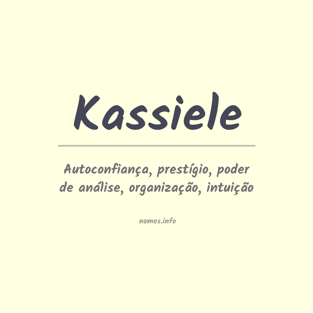 Significado do nome Kassiele