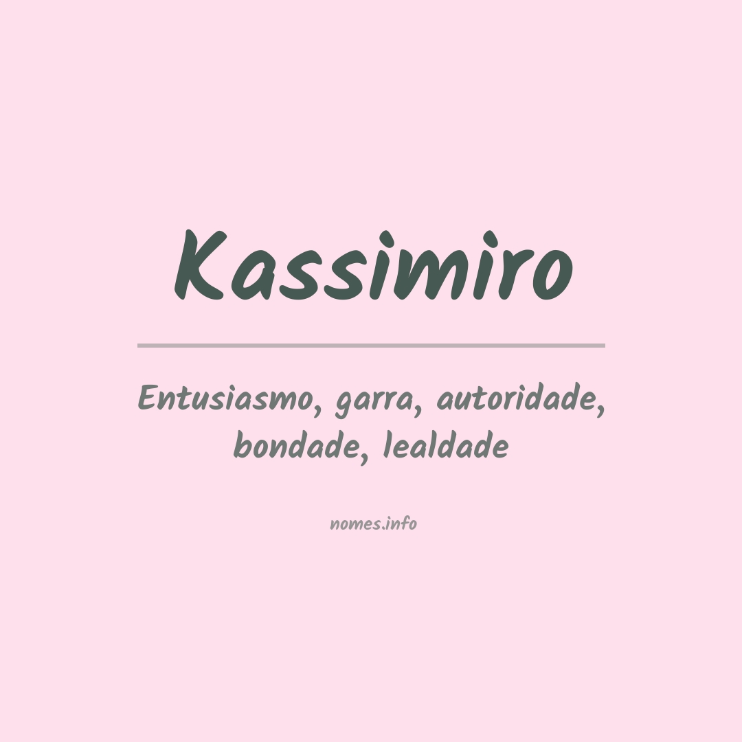 Significado do nome Kassimiro
