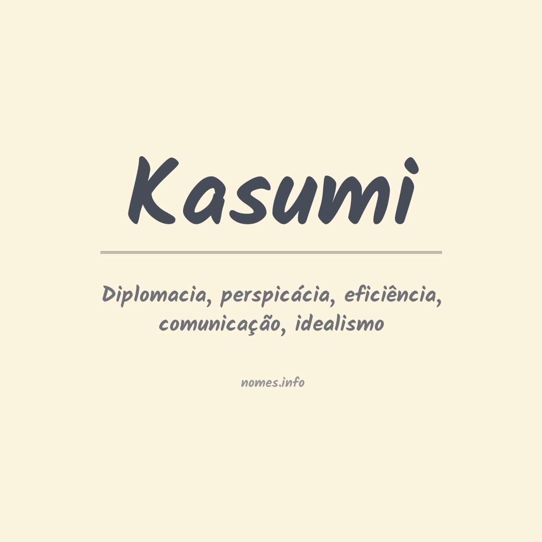 Significado do nome Kasumi