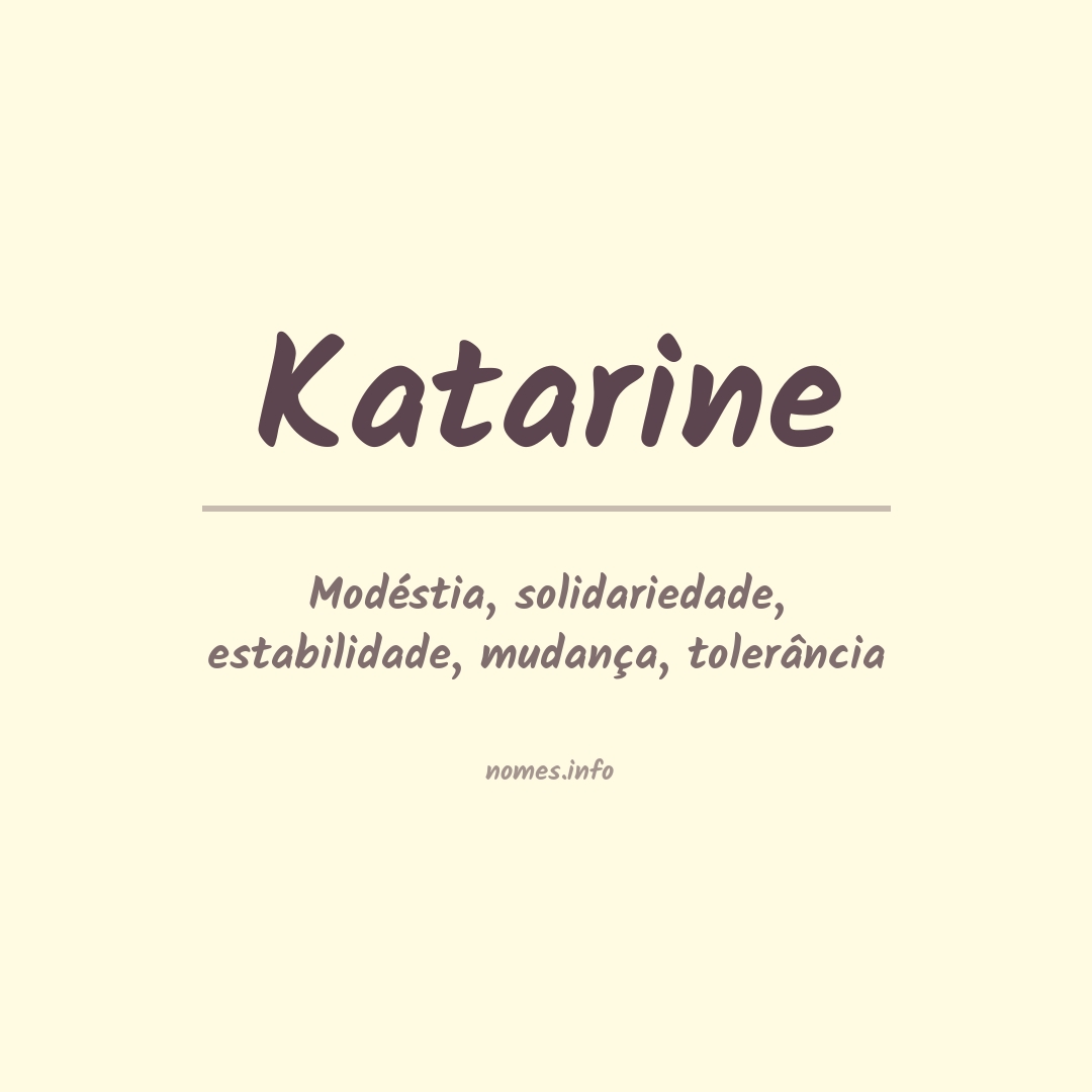 Significado do nome Katarine