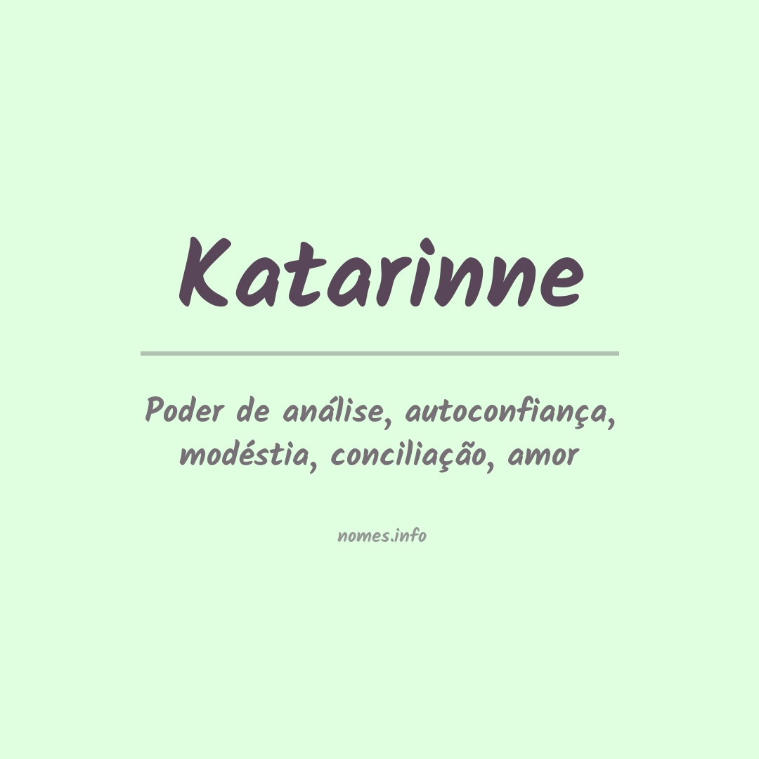 Significado do nome Katarinne