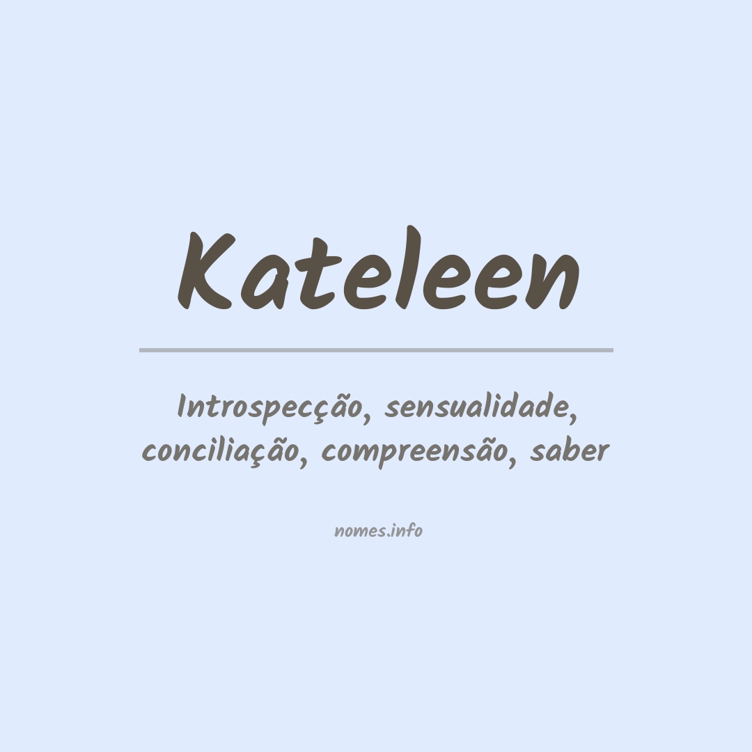 Significado do nome Kateleen