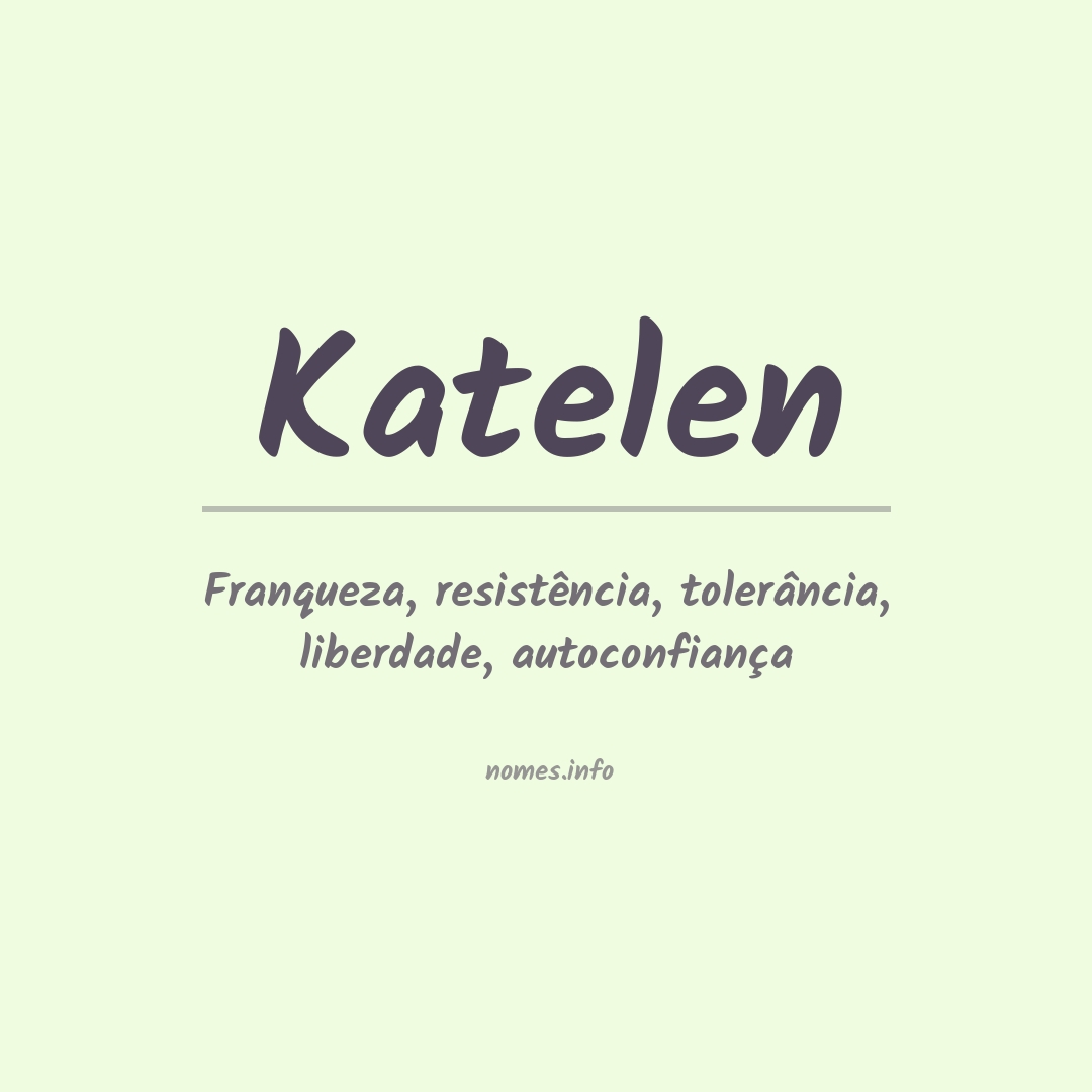 Significado do nome Katelen