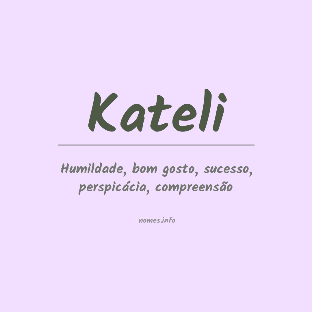 Significado do nome Kateli