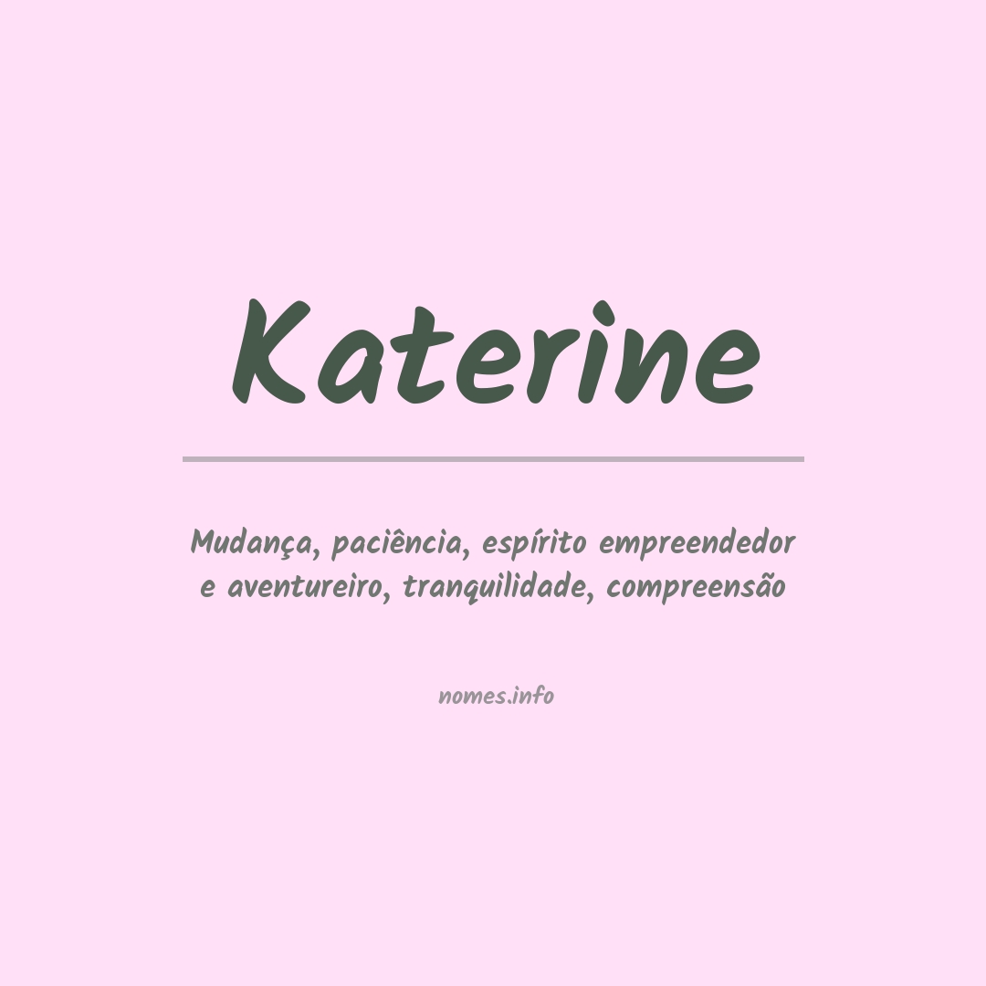 Significado do nome Katerine