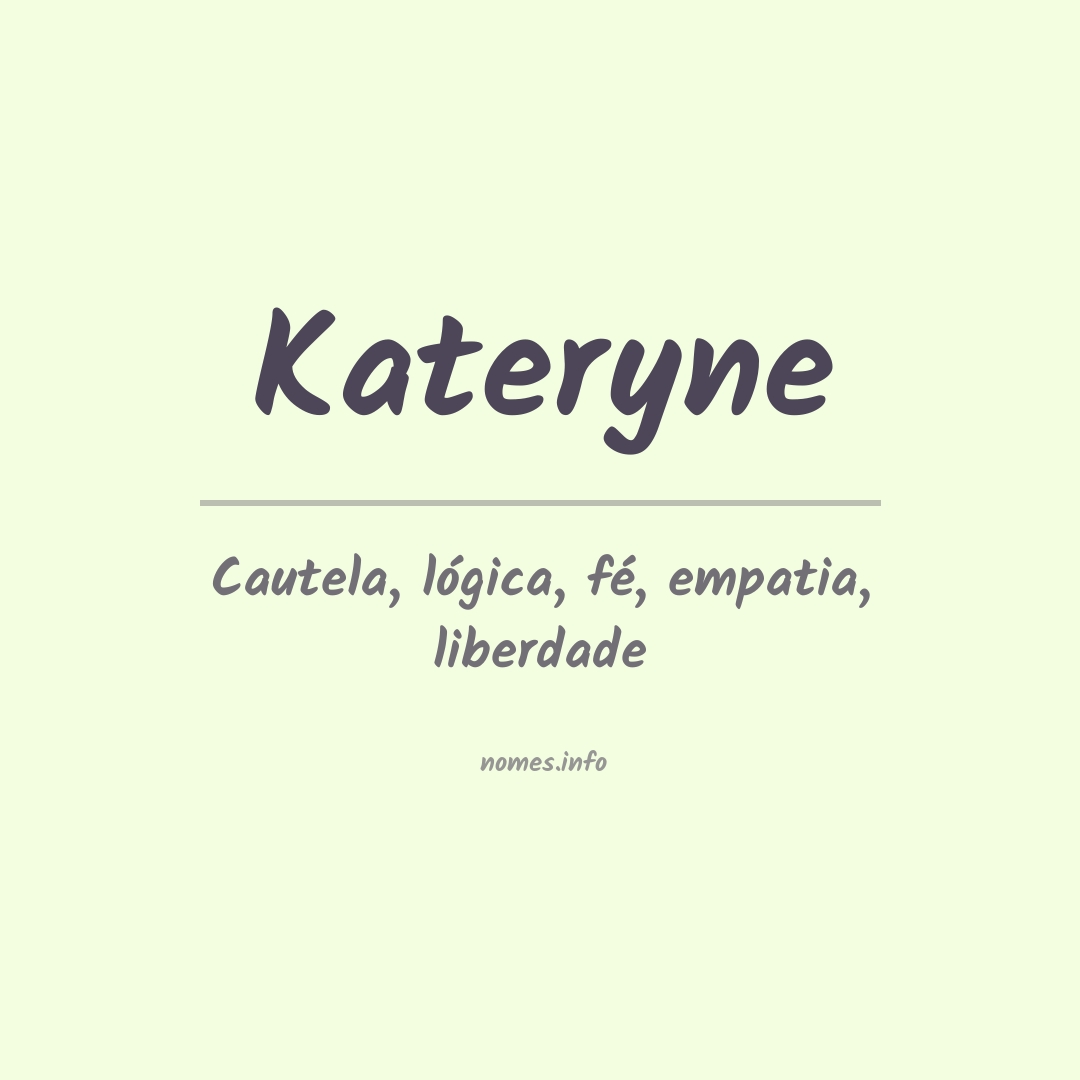 Significado do nome Kateryne