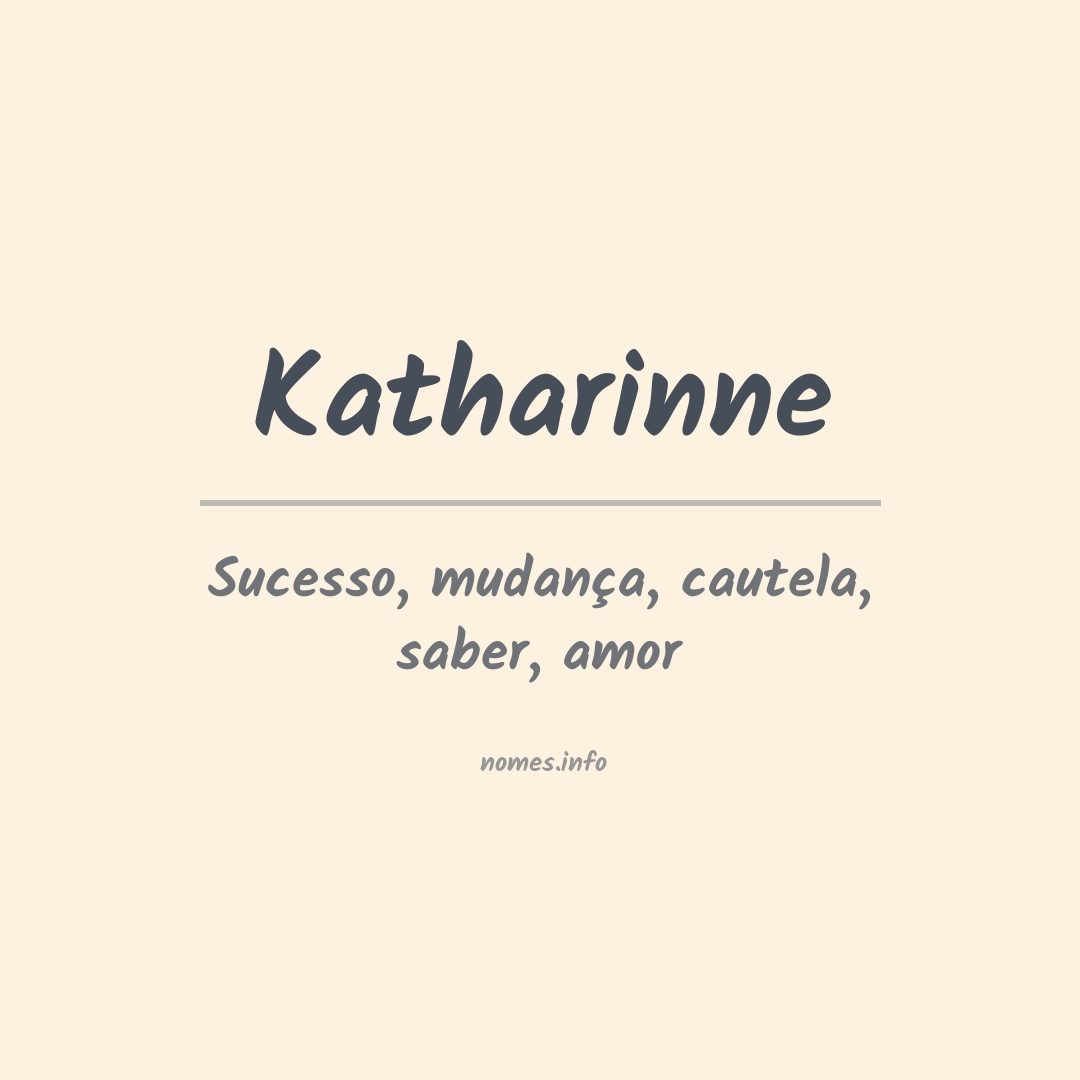 Significado do nome Katharinne