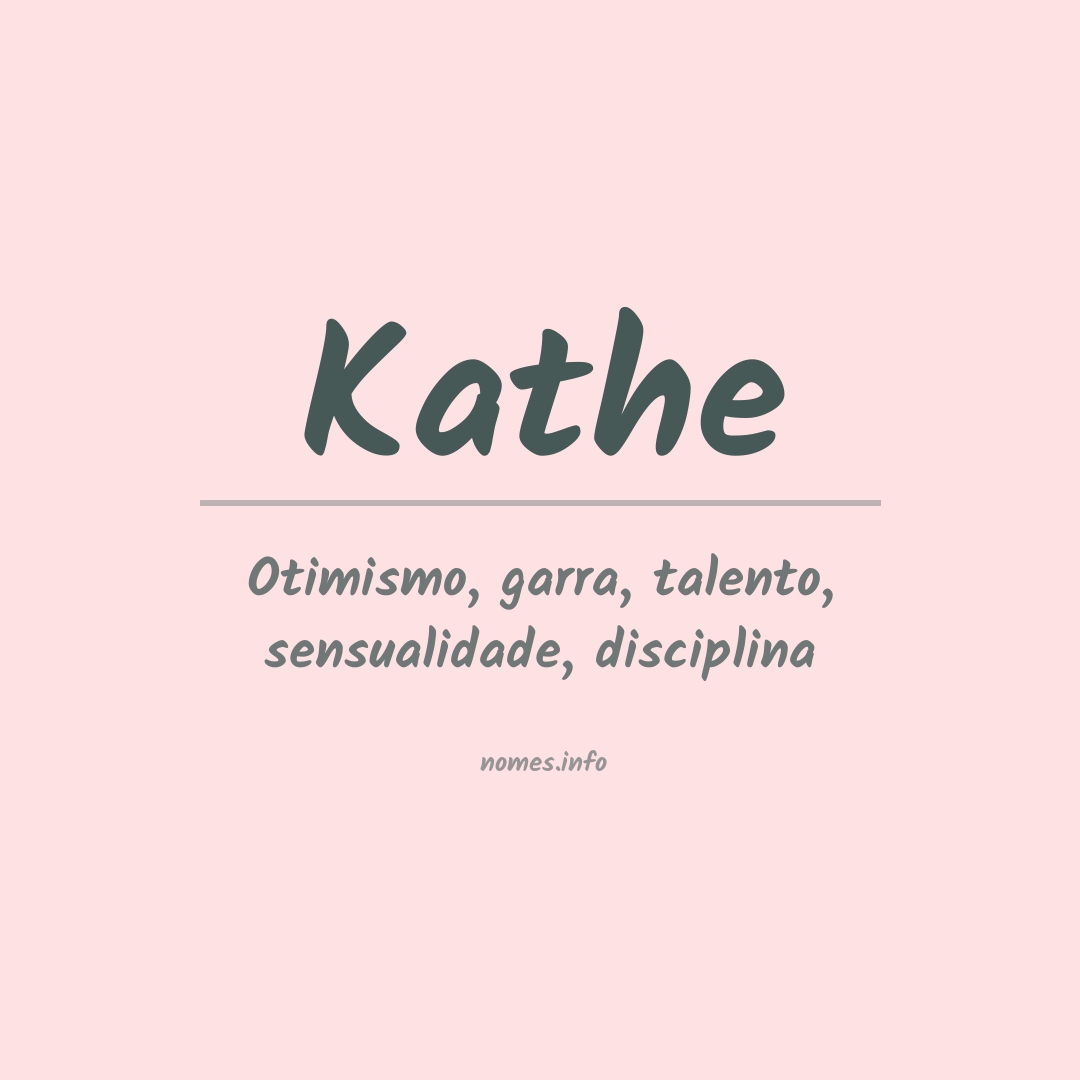 Significado do nome Kathe