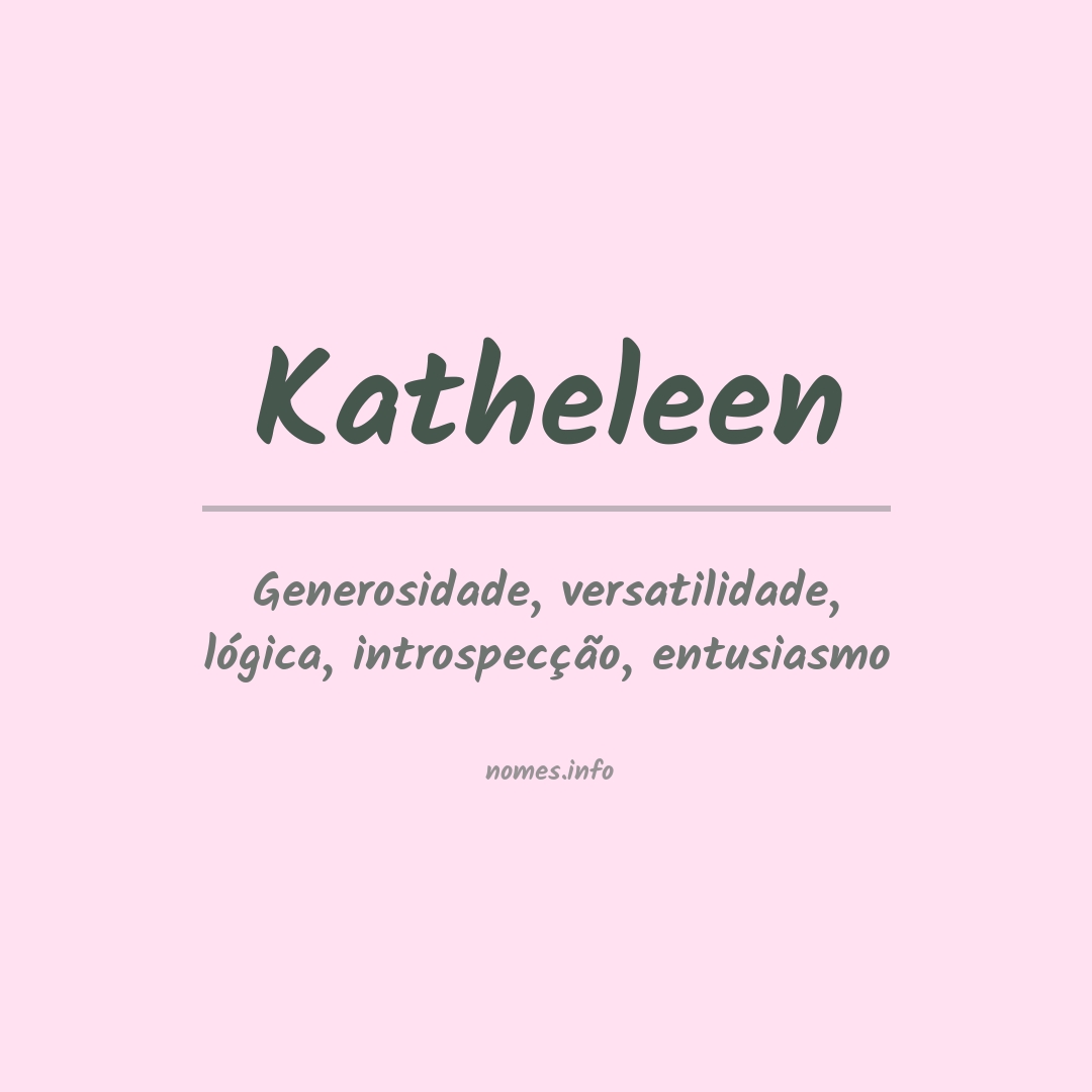 Significado do nome Katheleen