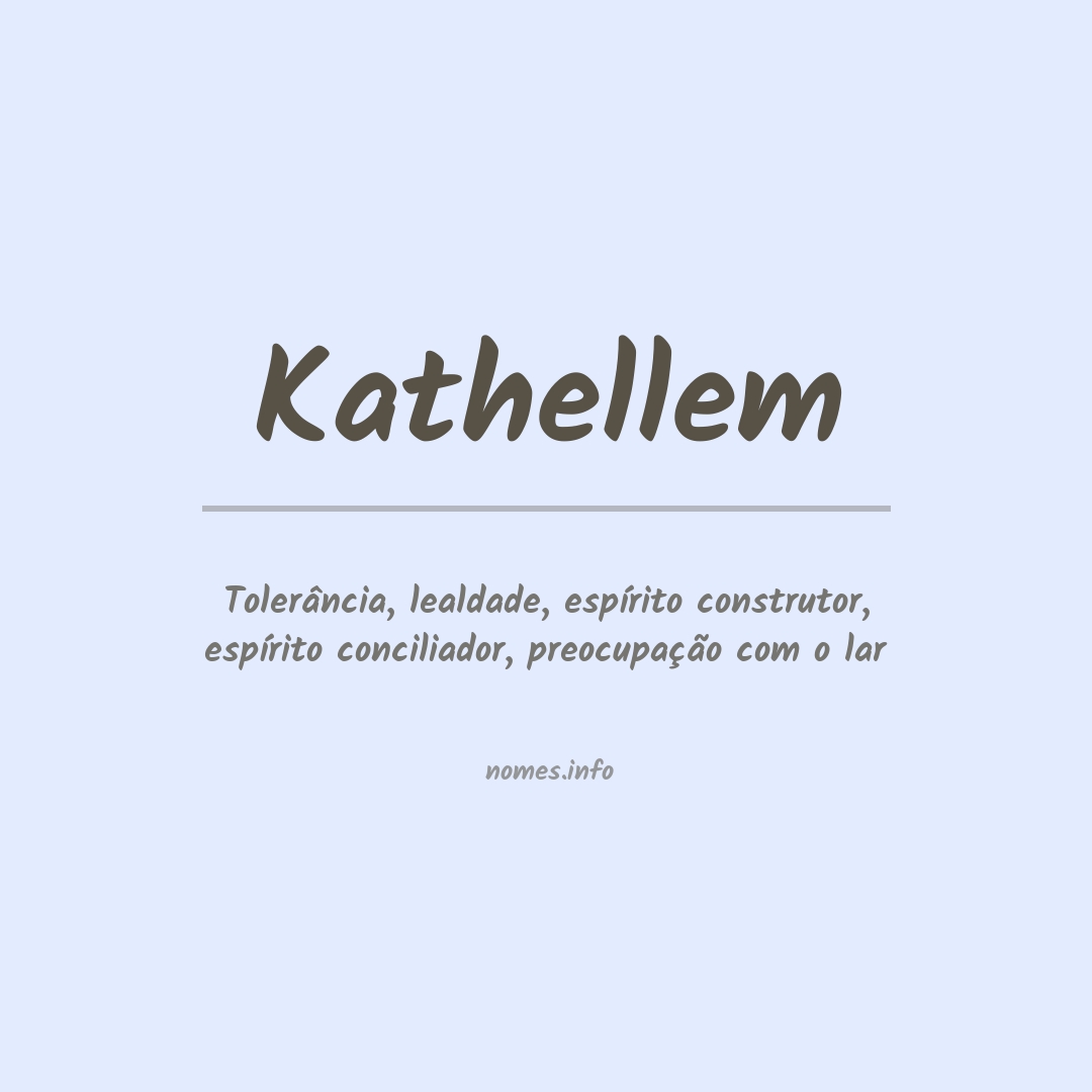 Significado do nome Kathellem